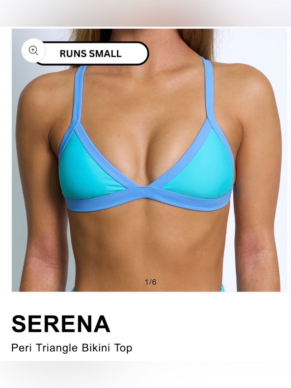 93 Play Street SERENA Peri Triangle Bikini Top - L